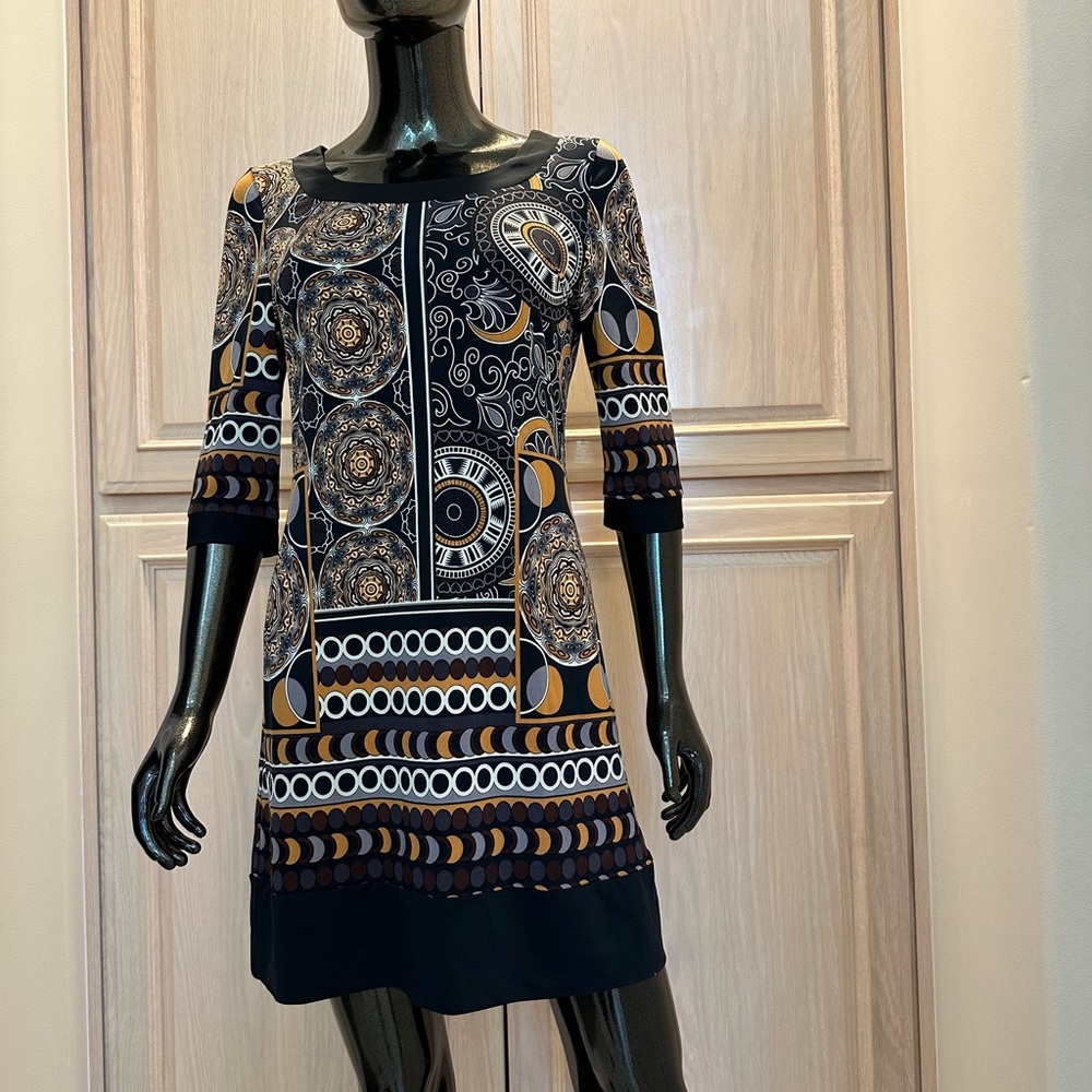 Versace Black and Gold Sheath Mini Dress Cocktail